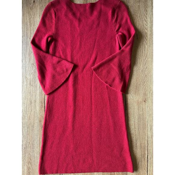 Talbots Petites Pure Merino Wool Red Sweater Dress Size Small Petite - Picture 6 of 6